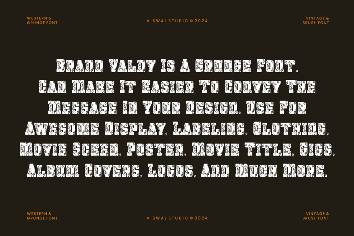 Brand Valdy - Vintage Font, a Slab Serif Font by Viswal Studio (Photo 3 of 8)