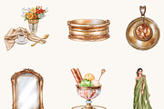 Watercolor Rome Vacation Clipart, an Object Illustration by BusyDaydesign (Thumbnail 4 of 9)