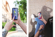 iPhone X in Hands City PSD Mockups, a Product Mockup by Hi, Mock-Up! (Thumbnail 6 of 17)