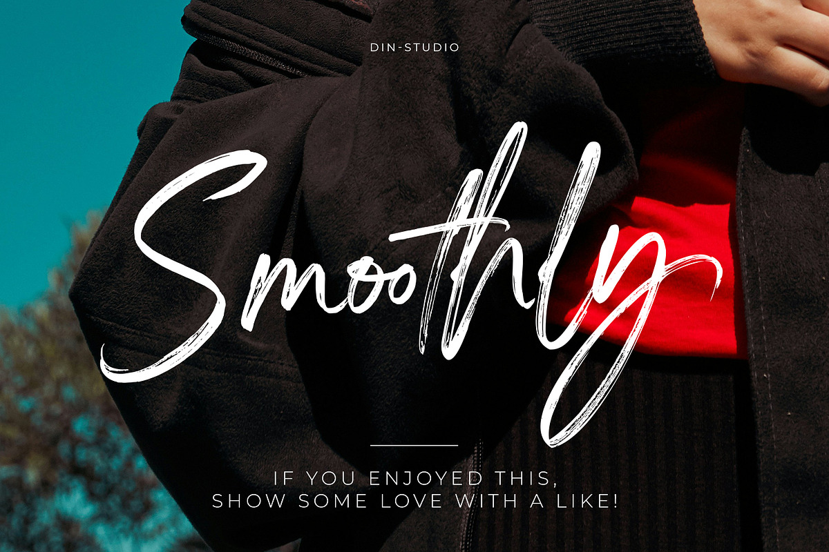 Smoothly, a Script Font by din-studio.com (Photo 11 of 11)