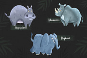Wild Africa. Safari animals clipart, an Animal Illustration by Samnay Arts (Thumbnail 4 of 12)