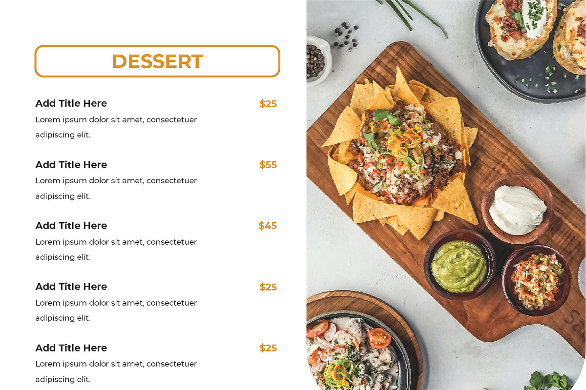 Restaurant Menu Template, a Brochure Template by Jiwstudio (Photo 3 of 3)