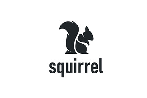 animal logo squirrel black design, a Branding & Logo Template by Maylianaw28