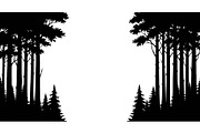 Forest Frame Silhouette SVG Bundle, an Illustration by jahid234 (Thumbnail 42 of 51)