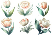 Whimsical Tulips Spring Flower Cli, an Illustration by Designworld (Thumbnail 4 of 4)