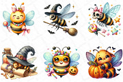 Watercolor Soft Purple Halloween Bee, an Illustration by DreamPrint404 (Thumbnail 2 of 5)