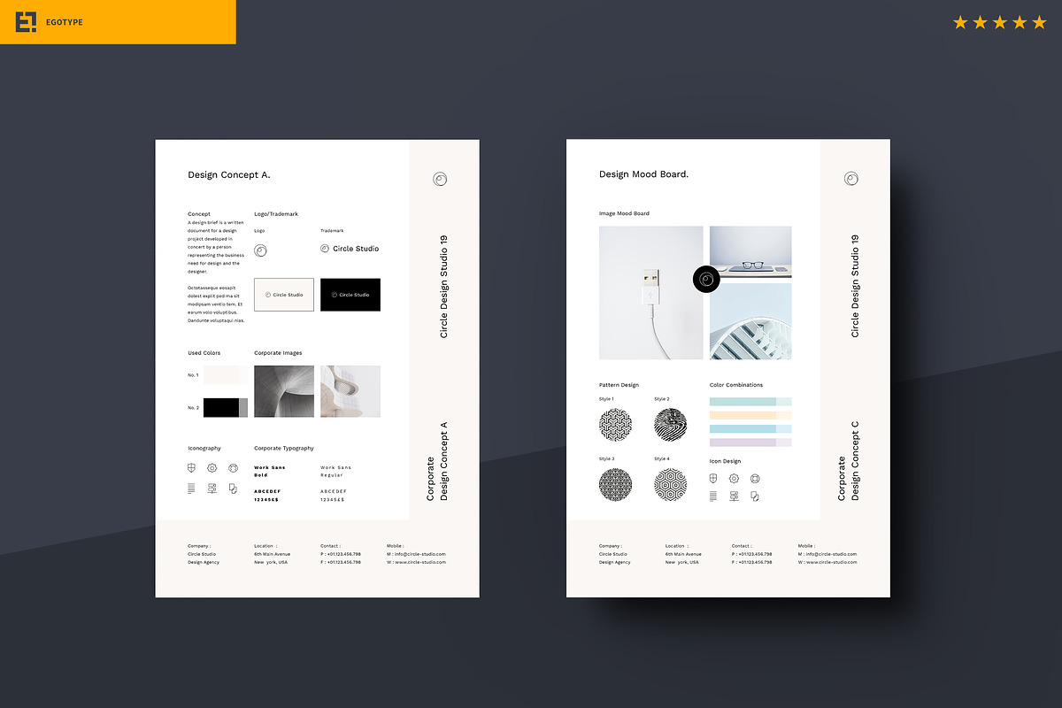 Concept Design Mood Board Templates, a Templates & Theme by Egotype (Photo 4 of 10)