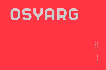 Osyarg, a Sans Serif Font by baqoos