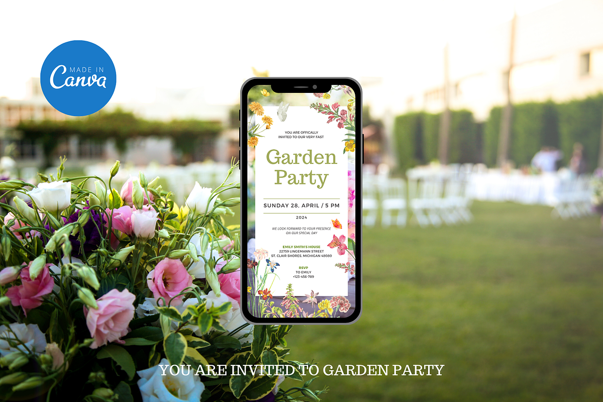 Garden Party Birthday Invitation, an Invitation Template by Earth5168 (Photo 2 of 10)