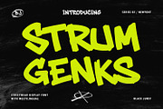 Strum Genks – Graffiti Display, a Handwritten Font by Black Junst (Thumbnail 1 of 7)
