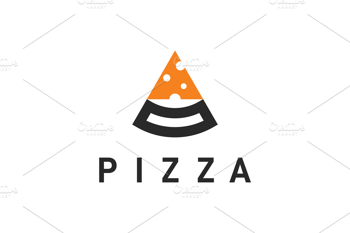 Pizza flat illustration logo design, a Branding & Logo Template by yanuart