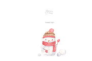 WINTER ANIMALS clipart. Watercolor, an Animal Illustration by OlliArtDesign (Thumbnail 5 of 5)