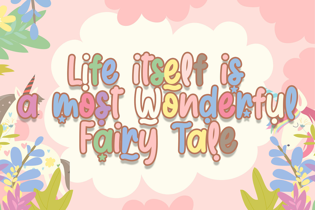 Cute Fairy Font, a Handwritten Font by Dm Studio (Photo 2 of 8)