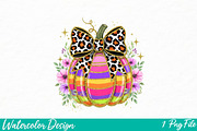 Halloween Png, Cute Pumpkin Png, an Illustration by Watercolor design (Thumbnail 1 of 3)