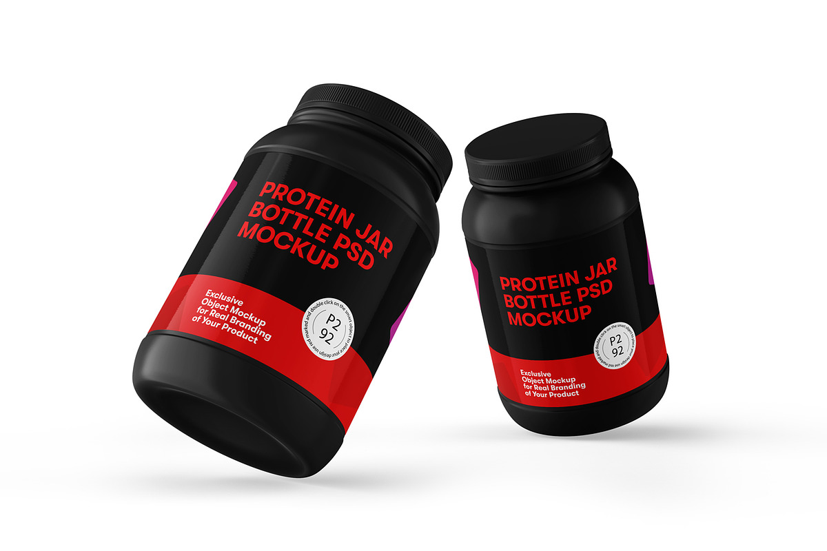 Protein Jar Bottle Mockup, a Cups & Container Mockup by Ram Studio (Photo 17 of 17)