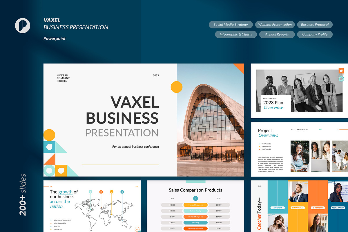 Vaxel - Modern Webinar Presentation, a Presentation Template by peterdraw (Photo 1 of 34)