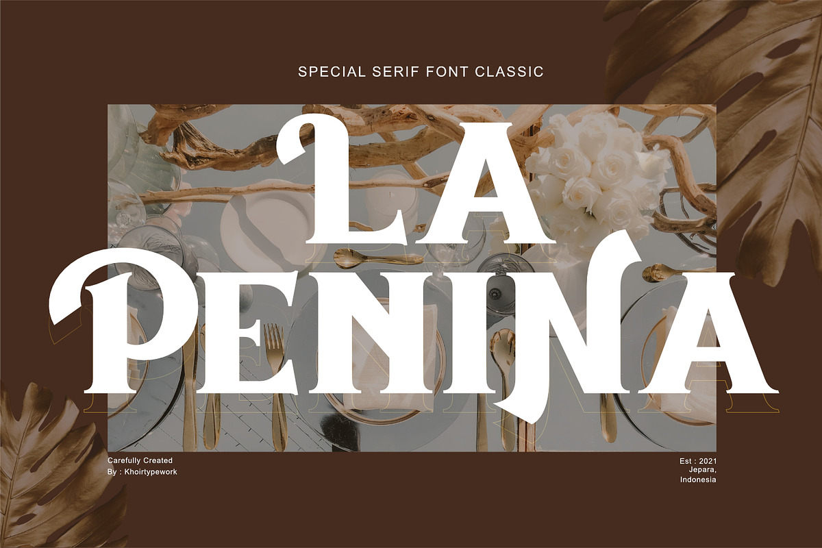 Penina - Serif Classic, a Serif Font by Khoir (Photo 1 of 11)
