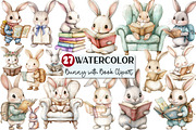 Bunny with Book Clipart, an Illustration by Rose Art (Thumbnail 1 of 4)