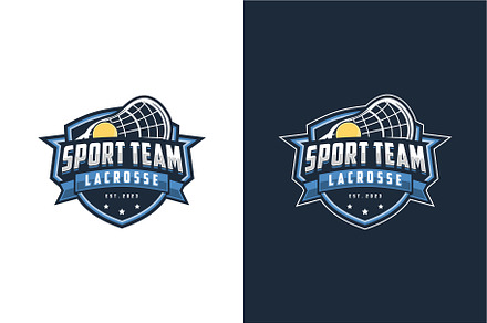 Lacrosse logo badge emblem design, a Branding & Logo Template by jundio studio
