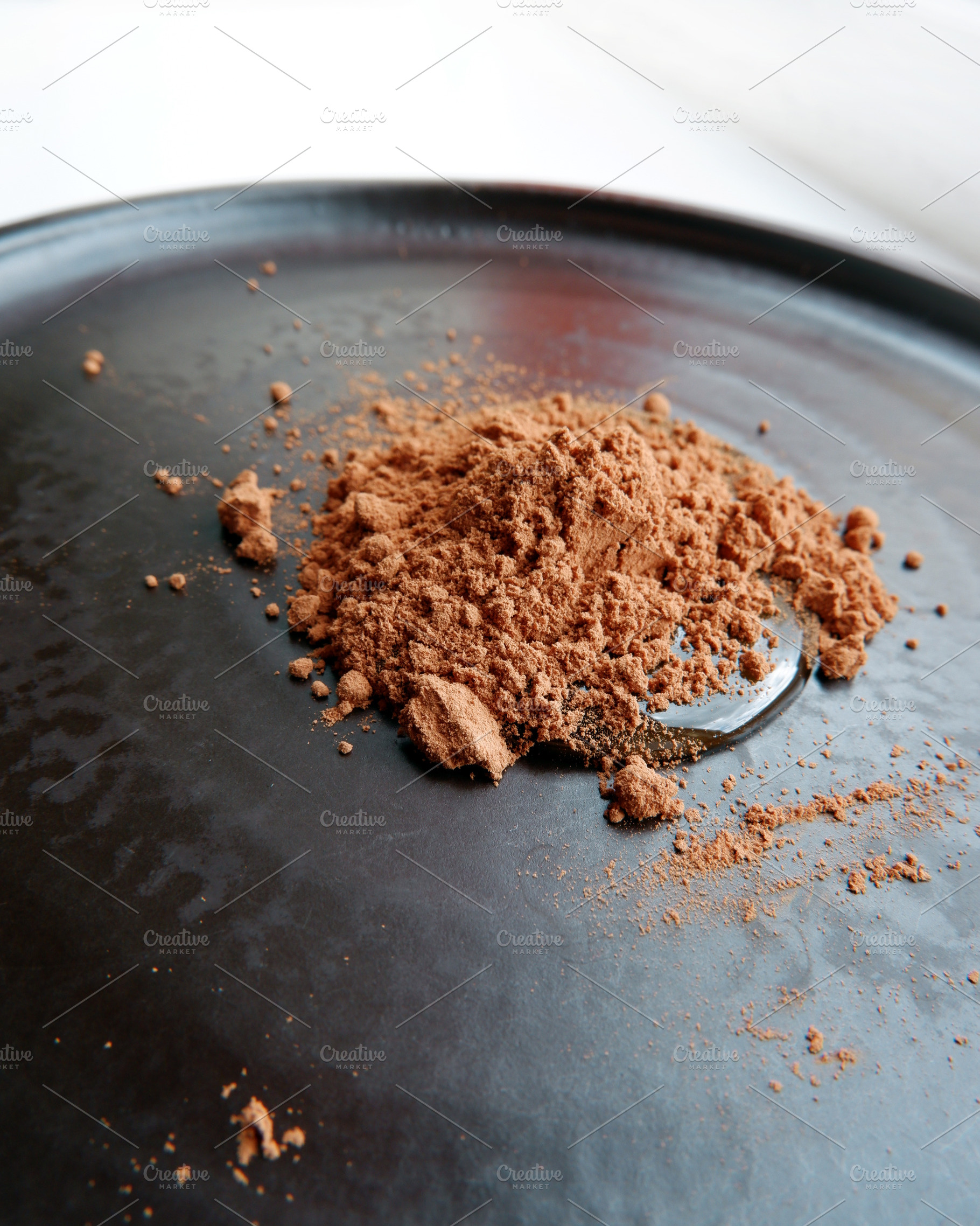 Cocoa powder with honey close up containing abstract, art, and background, a Health & Medical Photo by rebekka_ivacson