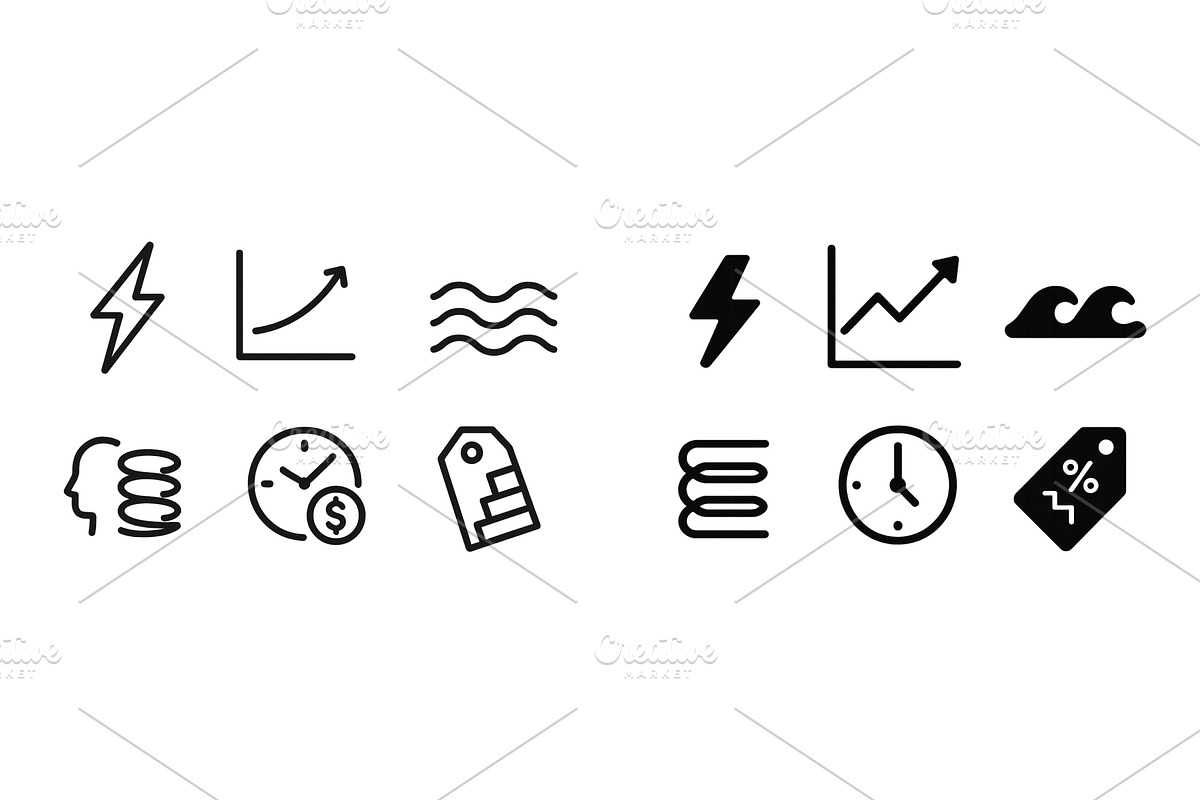 Symbols representing energy, growth, a Finance Illustration by ZinetroN