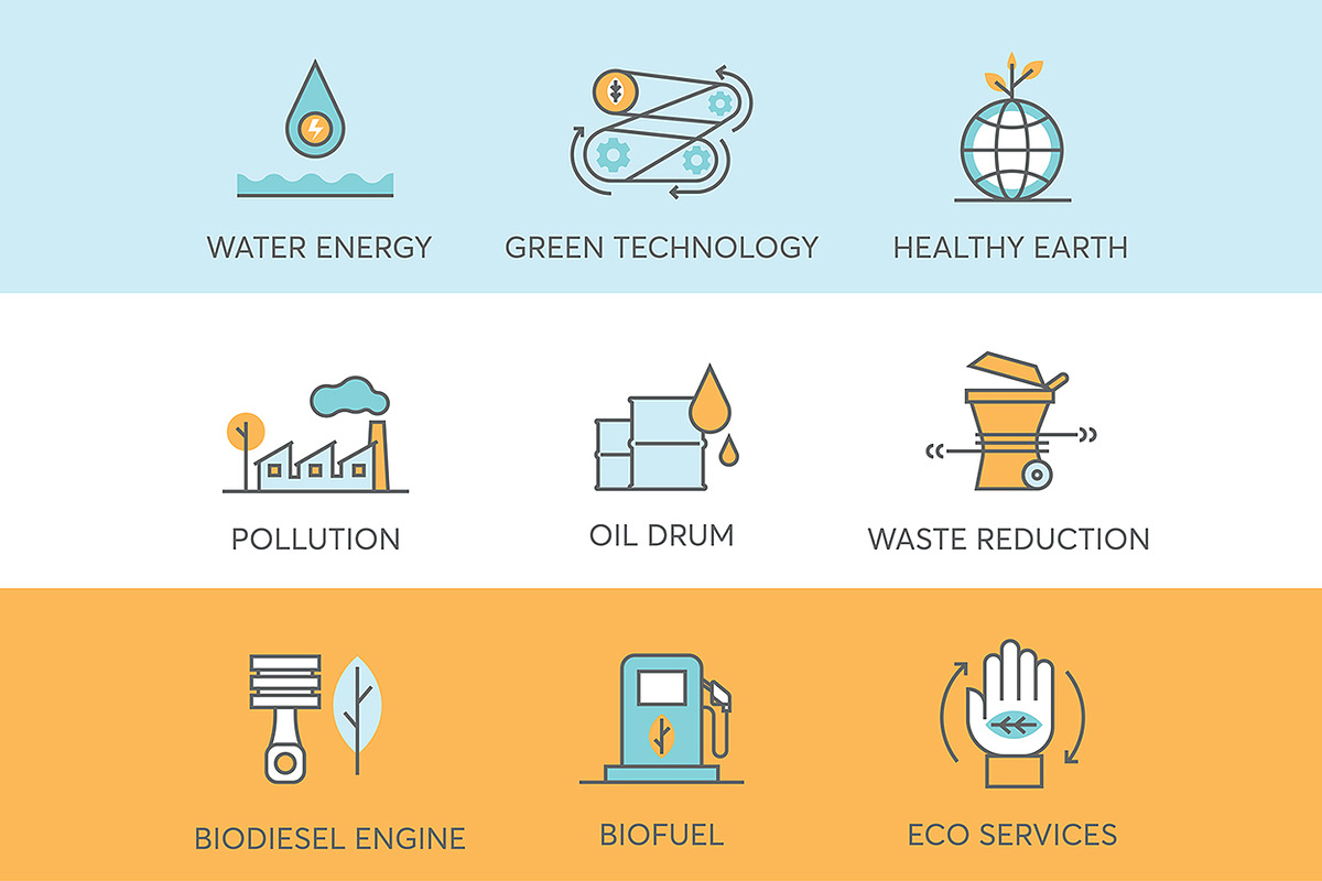 45 Environment & Eco Friendly Icons, an Outline Icon by kucingklawu (Photo 5 of 7)