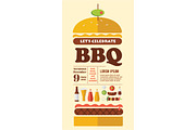 BBQ Icon set and invitation template, a Background Graphic by jenny lipets (Thumbnail 5 of 6)