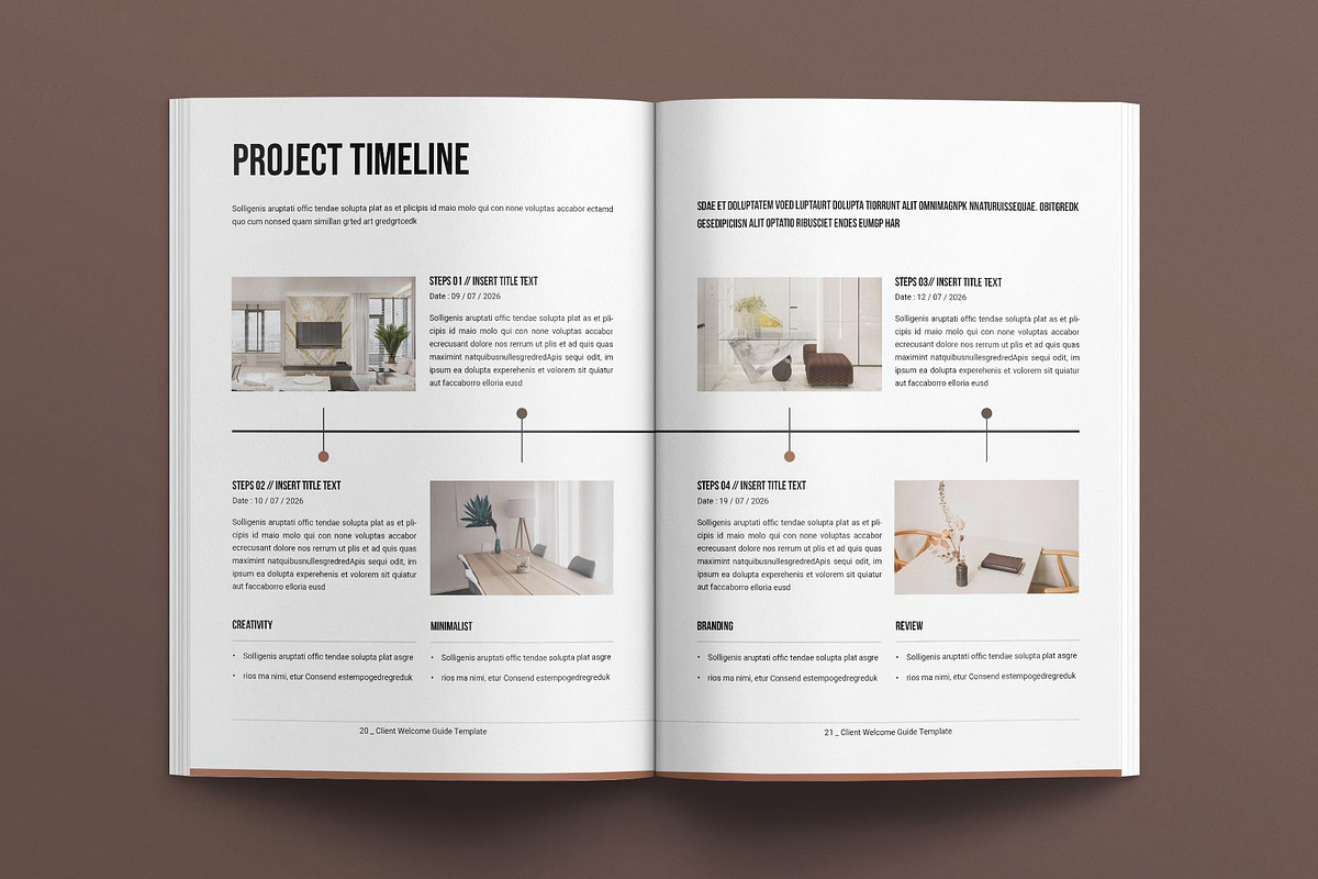Client Welcome Guide Template, a Magazine Template by E-Type