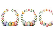 Happy easter watercolor frames, a Decorative Illustration by SketchArtStudio (Thumbnail 2 of 3)