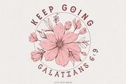 Keep Going PNG, Sublimation Design,, an Illustration by SharpMarketplace (Thumbnail 1 of 9)