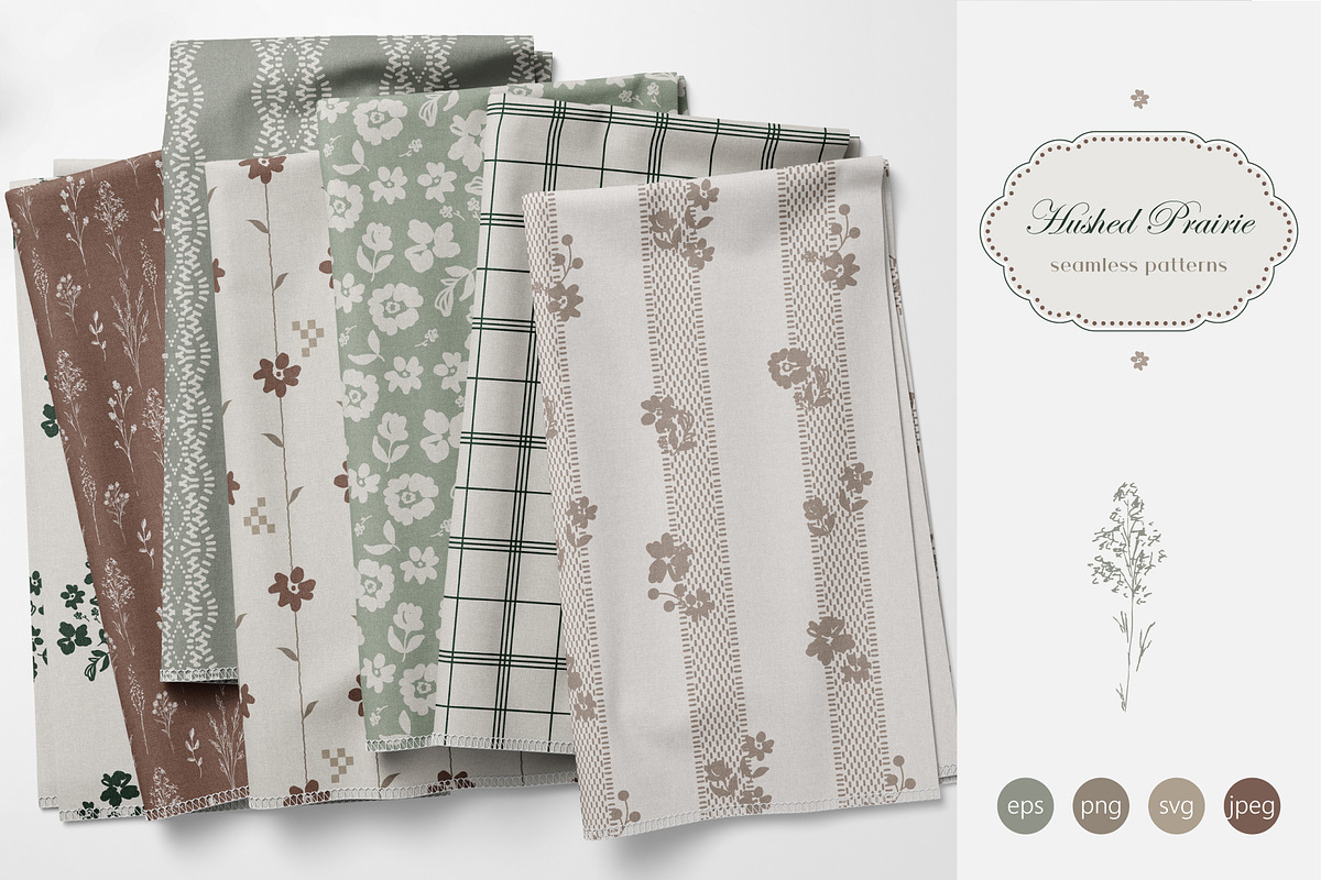 Hushed Prairie - Seamless Patterns, a Pattern Graphic by InaCorart (Photo 1 of 8)