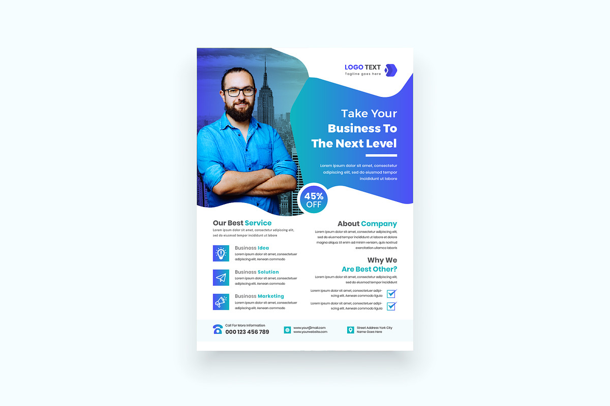 Business Corporate Flyer Tempalte, a Flyer Template by Mk_Studio (Photo 5 of 7)