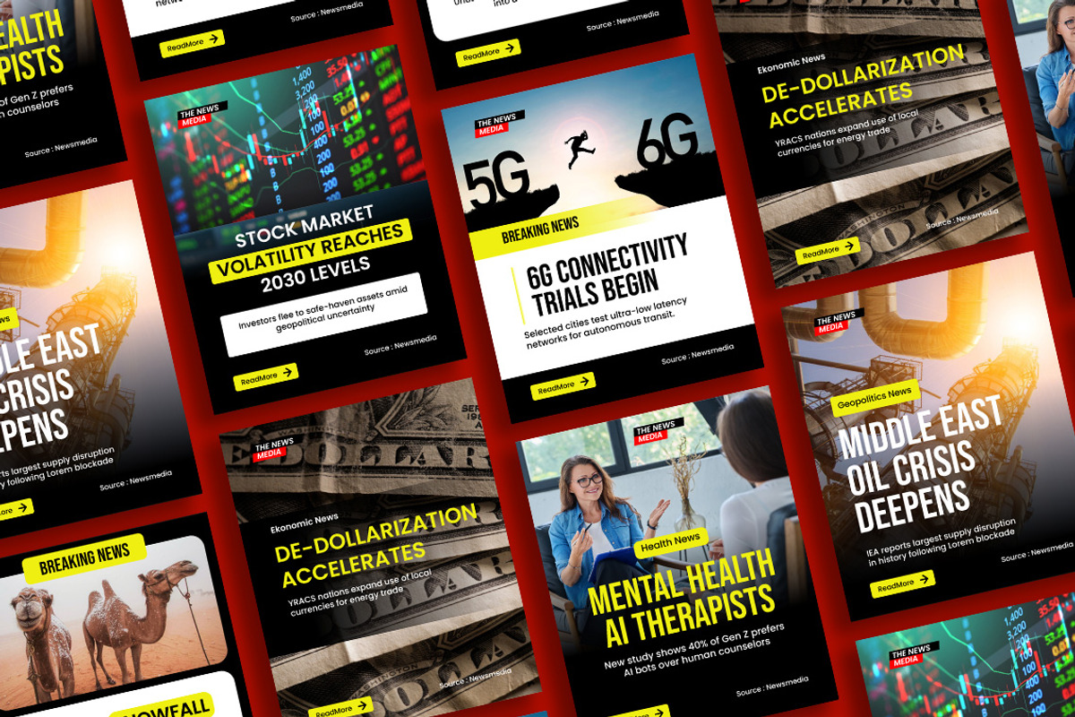 News Headline Social Media - Canva, a Social Media Template by Jiwstudio (Photo 2 of 4)