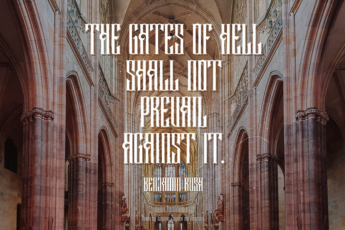 Hellish Layered Gothic Font, a Blackletter Font by FontDuo (Photo 4 of 5)