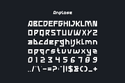 Anplose - Futuristic Font, a Sans Serif Font by Iqsiart Studio (Thumbnail 5 of 6)