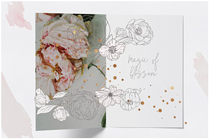 Blush Textures Floral Illustrations