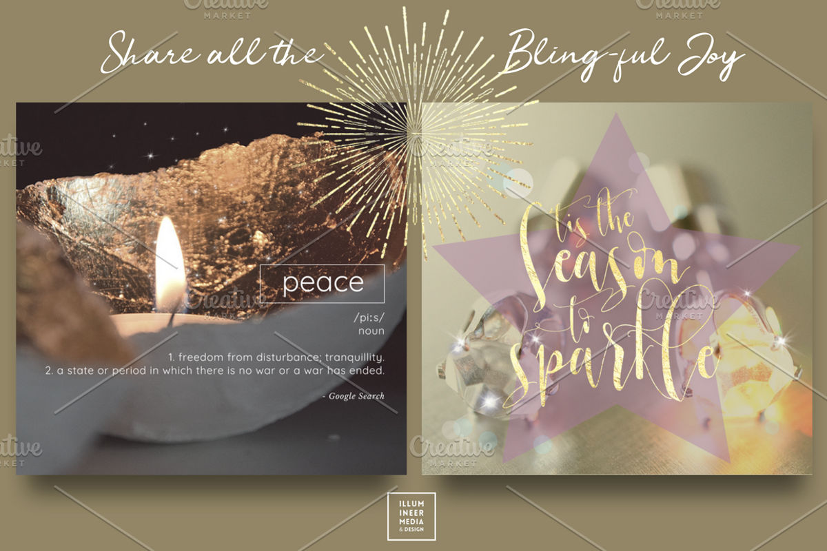 HUGE SPARKLY CHRISTMAS MEDIA SET, a Background Graphic by Illumineer Media & Design (Photo 2 of 14)