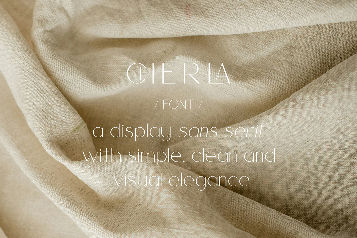 Cherla - Clean & Visual Elegance, a Sans Serif Font by BOOSH Studio (Photo 2 of 14)