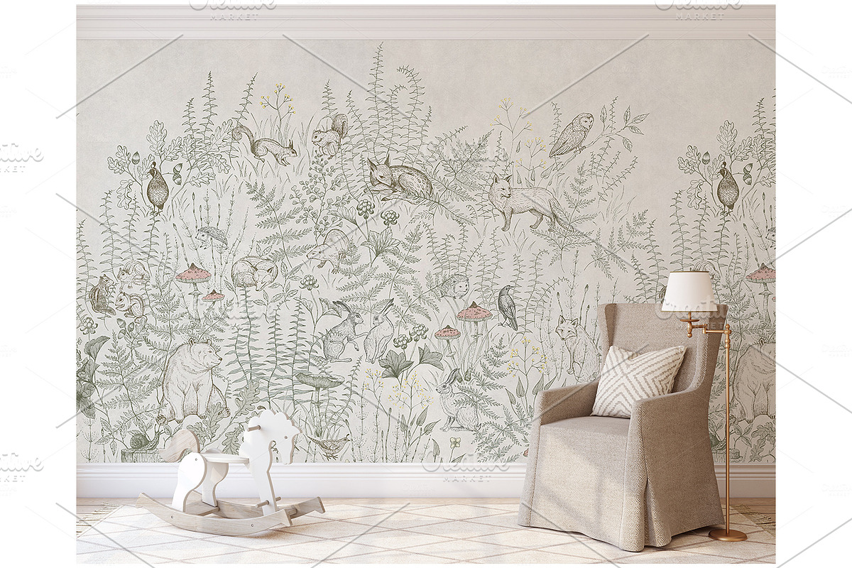 ROMANTIC NURSERY Wall&Frame Mockups, a Poster Template by MyHomeMockups (Photo 5 of 10)