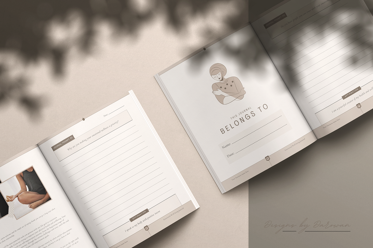 Emotional Well-Being Journal | Canva, a Magazine Template by Designs by Darowan (Photo 5 of 10)