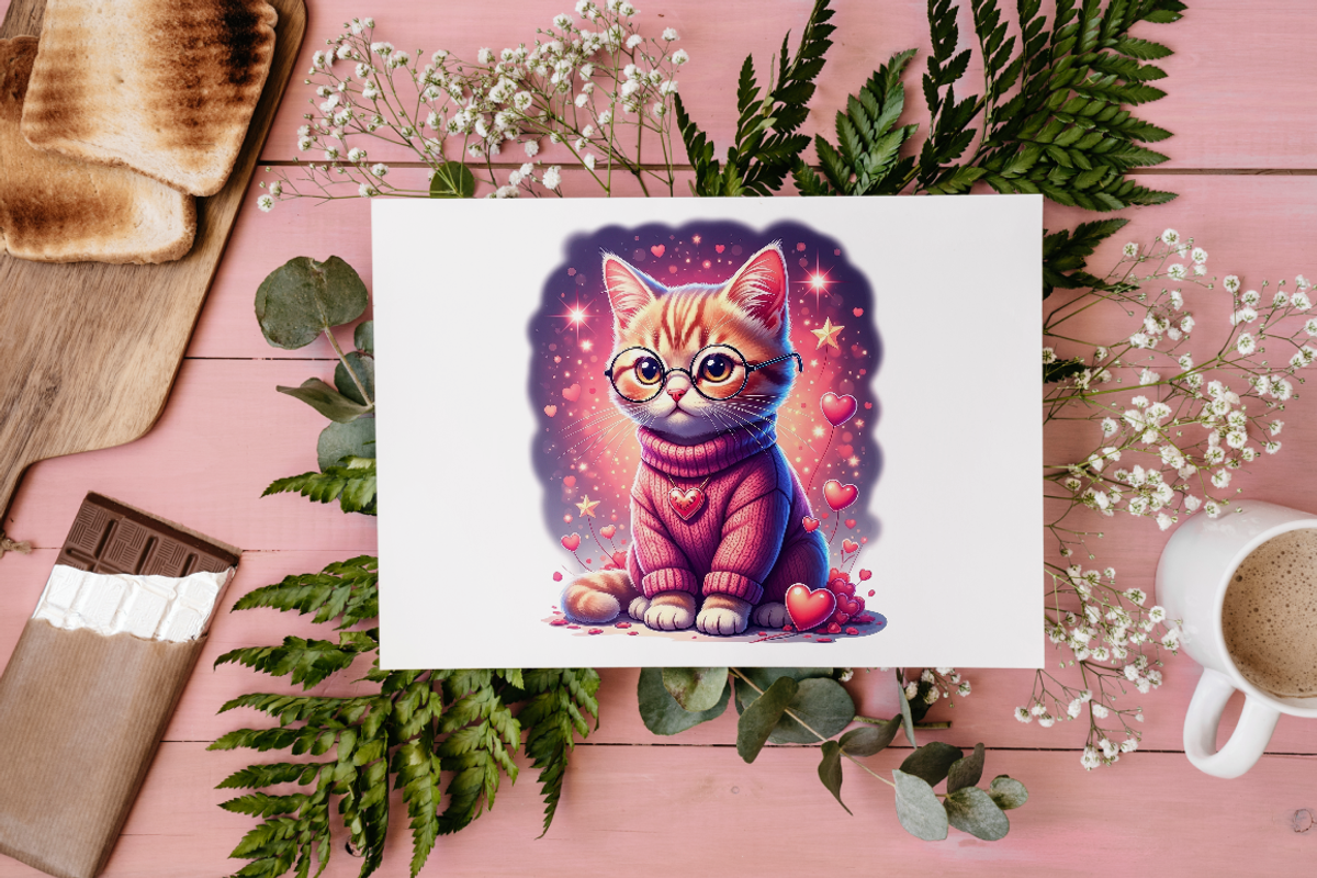 Valentine Cats PNG Clipart Cute Cat, an Animal Illustration by KennedyStudio (Photo 5 of 5)
