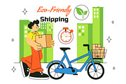 10 Eco Friendly Shipping Service, a Person Illustration by denayunebgt (Thumbnail 4 of 4)