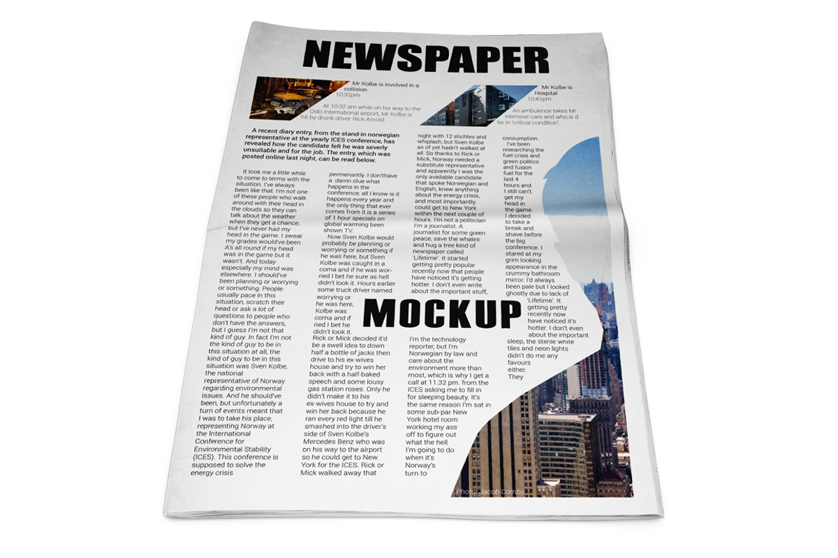 Newspaper Mockup, an Advertising Mockup by PixelMockup (Photo 8 of 17)
