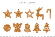 Iced Christmas cookies, a Decorative Illustration by Little Bean (Thumbnail 6 of 6)