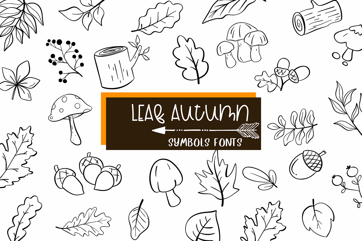 Leaf Autumn| Symbols Fonts, a Symbol Font by Sirinart (Photo 1 of 6)