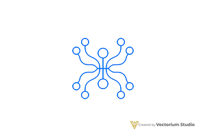 Network Abstract Tech Logo, a Branding & Logo Template by Vectorium Studio