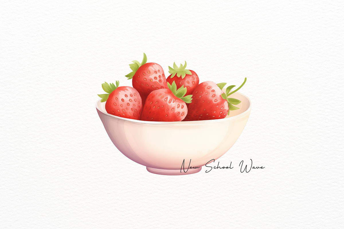 Delicious Strawberry Clipart, a Food Illustration by New-School-Wave (Photo 3 of 5)