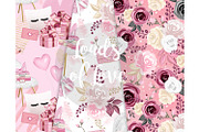 Love digital paper, Valentine's Day, a Pattern Graphic by Collart Studio (Thumbnail 4 of 9)