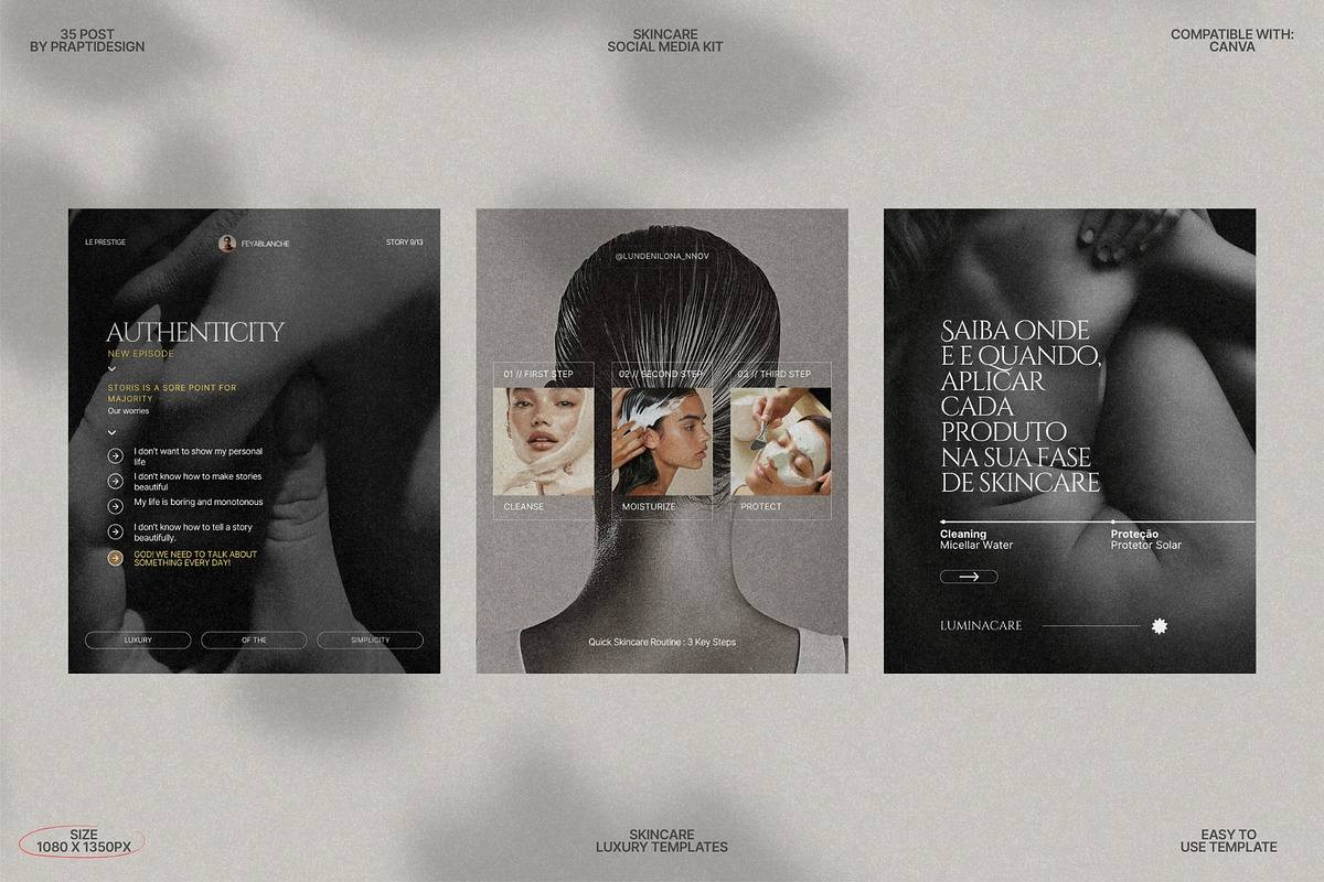 Skincare Post Templates for Canva preview 5