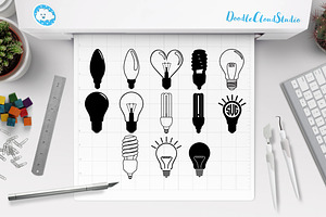 Lightbulbs Svg, Light Bulb Monogram